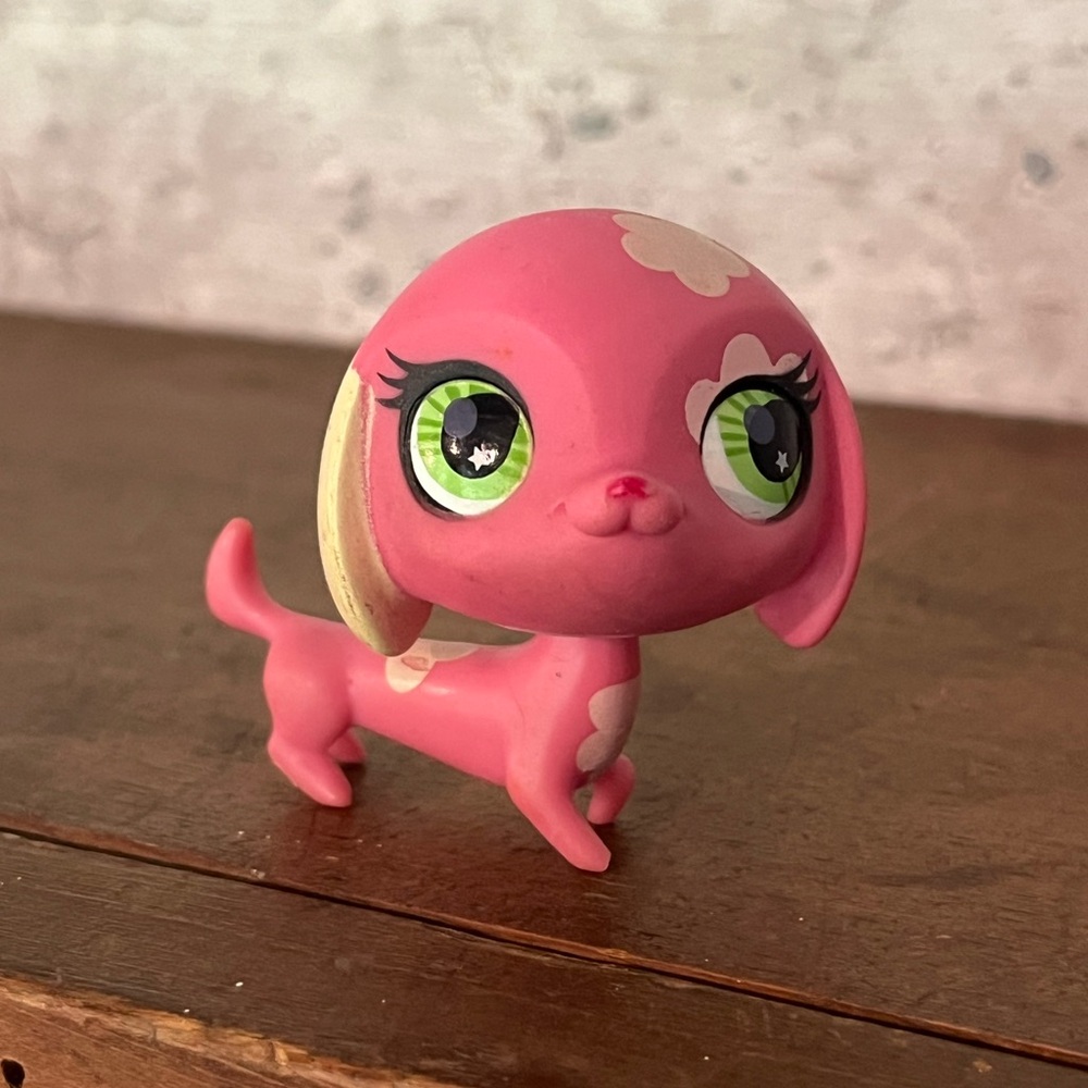 Littlest Pet Shop‎ LPS Chien Dog Dachshund Pink # 2735